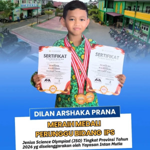 Siswa SDIT Alkarima Raih Medali Perunggu Jenius Science Olympiad (JSO) 2026 Tingkat Provinsi
