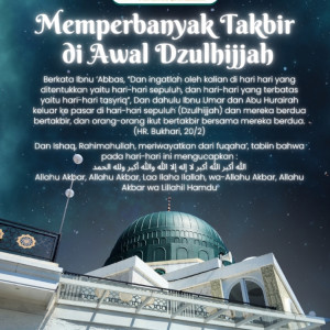 Memperbanyak Takbir di Awal Dzulhijjah