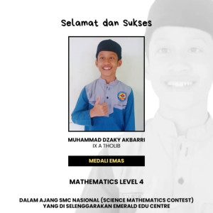 Muhammad Dzaky Akbarri Raih Medali Emas Mathematics Level 4 di Ajang SMC Nasional